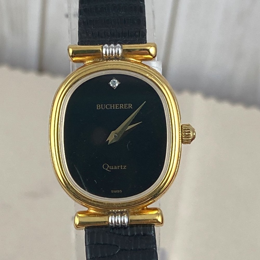 Vintage 1980's Bucherer Ladies Diamond Quartz Wrist Watch